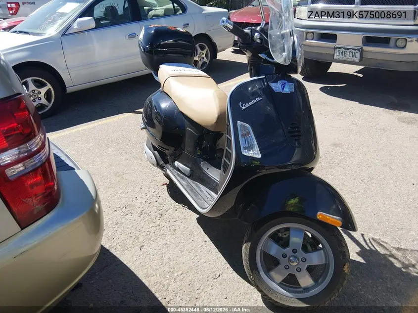 2007 Vespa Granturismo 200 VIN: ZAPM319K575008691 Lot: 45352446