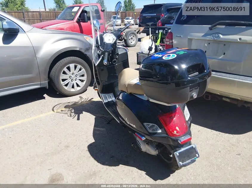 2007 Vespa Granturismo 200 VIN: ZAPM319K575008691 Lot: 45352446