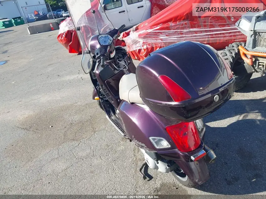 2007 Vespa Granturismo 200 VIN: ZAPM319K175008266 Lot: 45378405