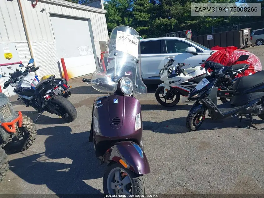 2007 Vespa Granturismo 200 VIN: ZAPM319K175008266 Lot: 45378405