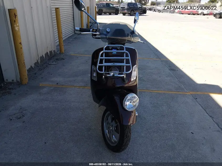 2012 Vespa Gts 300 Super VIN: ZAPM459LXC5900622 Lot: 45336192