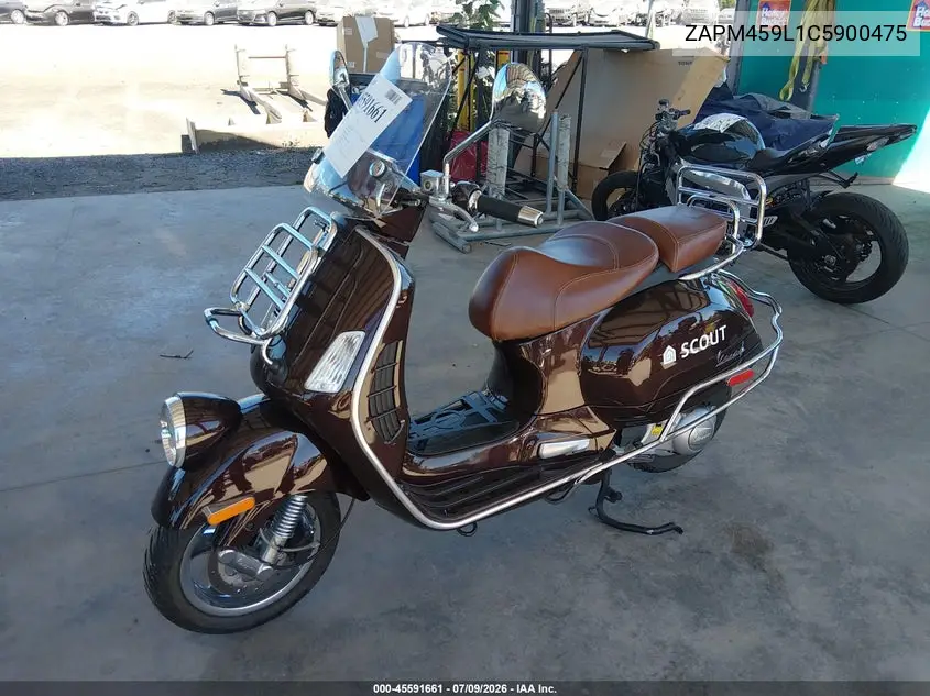 2012 Vespa Gts 300 Super VIN: ZAPM459L1C5900475 Lot: 45591661