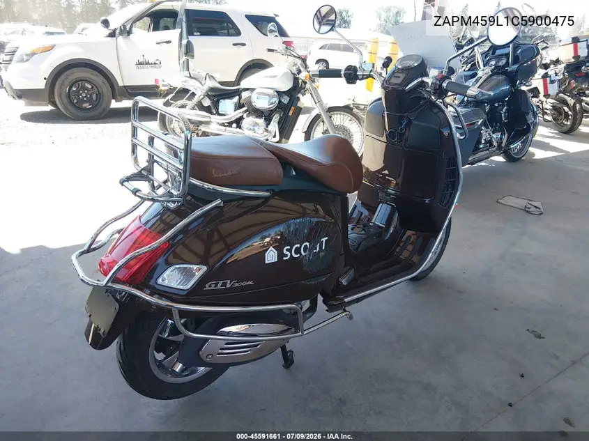 2012 Vespa Gts 300 Super VIN: ZAPM459L1C5900475 Lot: 45591661