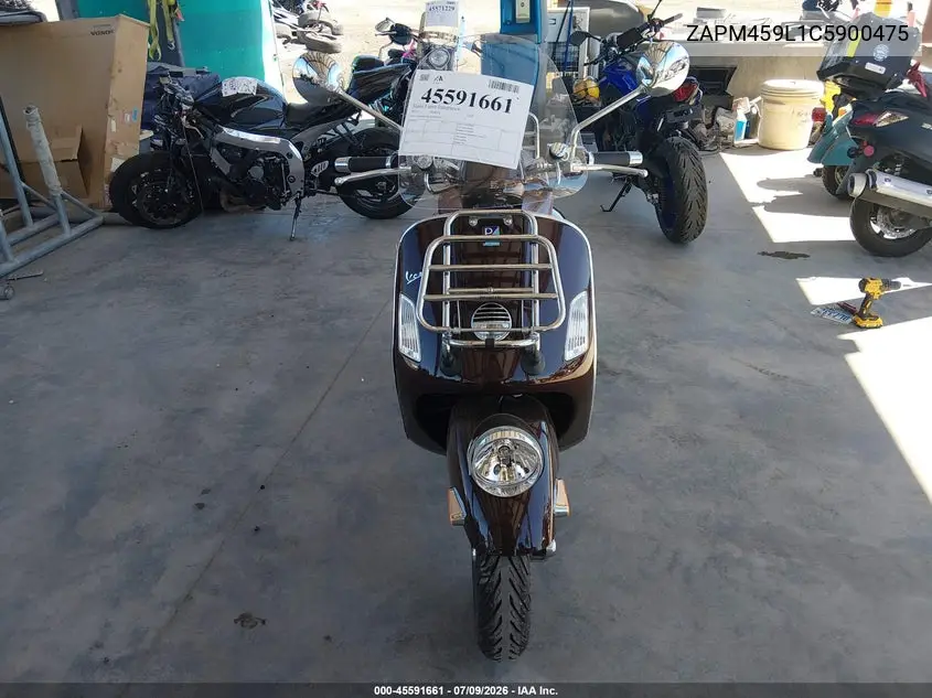 2012 Vespa Gts 300 Super VIN: ZAPM459L1C5900475 Lot: 45591661