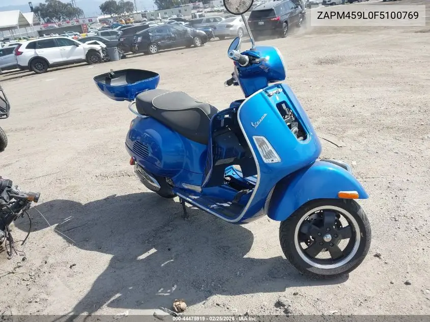 2015 Vespa Gts 300 Super VIN: ZAPM459L0F5100769 Lot: 44475919