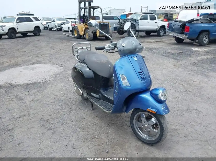 2016 Vespa Gts 300 Super VIN: ZAPM459L6G5300461 Lot: 41960403