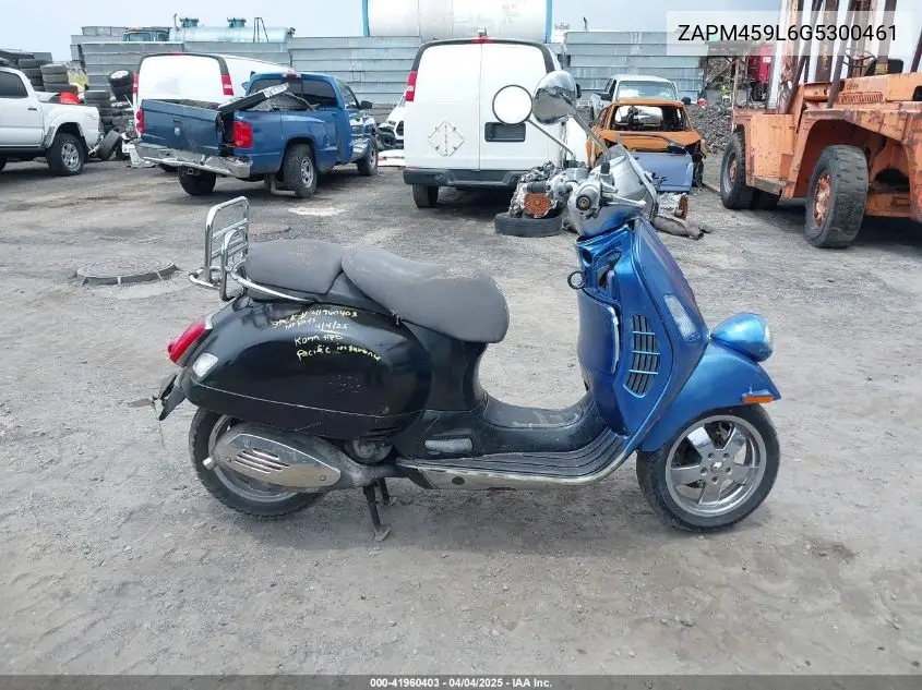 2016 Vespa Gts 300 Super VIN: ZAPM459L6G5300461 Lot: 41960403