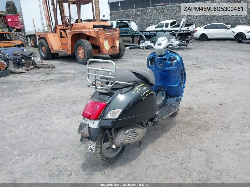 2016 Vespa Gts 300 Super VIN: ZAPM459L6G5300461 Lot: 41960403
