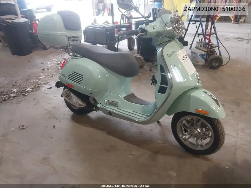 2026 Vespa Gts 310 VIN: ZAPMD30N0T5100236 Lot: 45457442