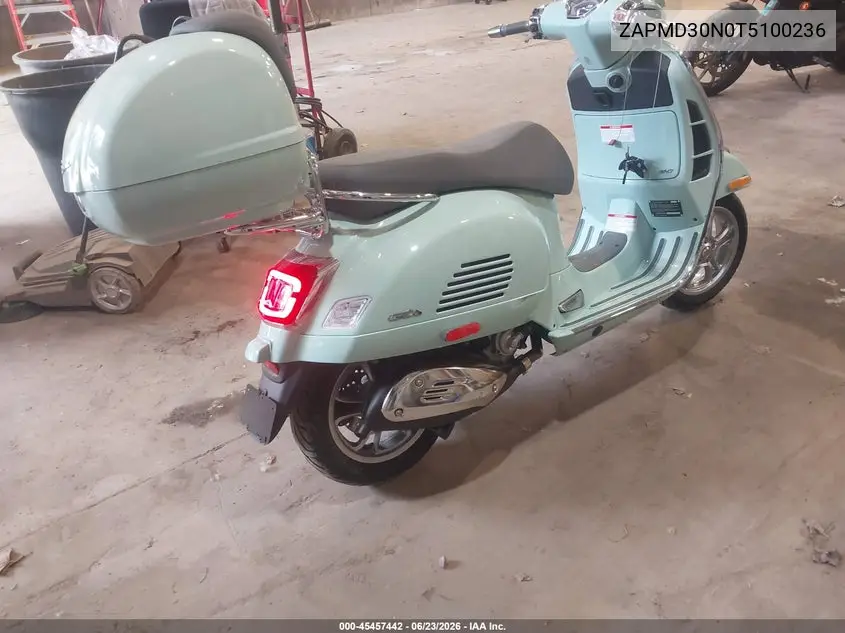 2026 Vespa Gts 310 VIN: ZAPMD30N0T5100236 Lot: 45457442