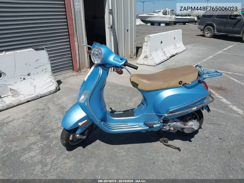 2006 Vespa Lx 150 VIN: ZAPM448F765006023 Lot: 45138270
