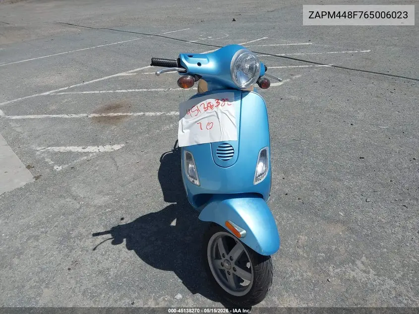 2006 Vespa Lx 150 VIN: ZAPM448F765006023 Lot: 45138270