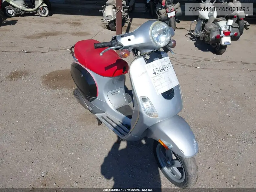 2006 Vespa Lx 150 VIN: ZAPM448F465001295 Lot: 45649577