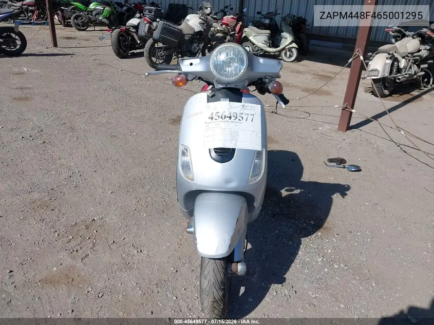 2006 Vespa Lx 150 VIN: ZAPM448F465001295 Lot: 45649577