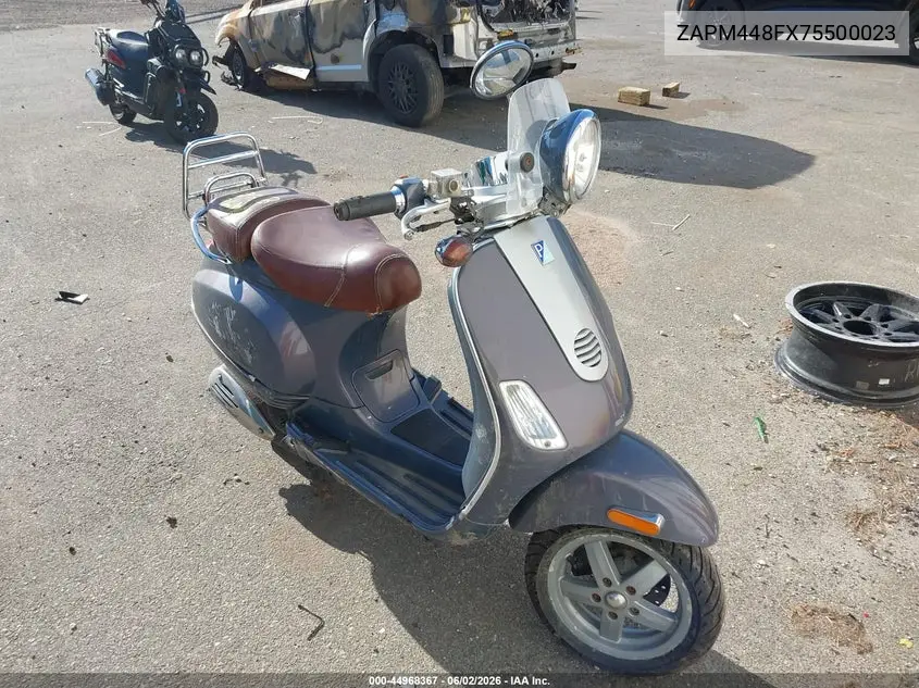 2007 Vespa Lx 150 VIN: ZAPM448FX75500023 Lot: 44968367
