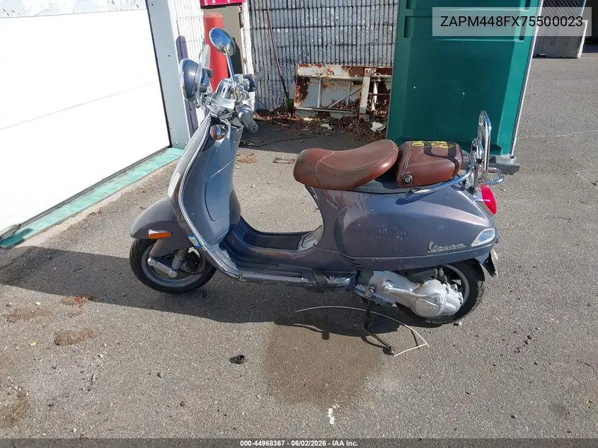 2007 Vespa Lx 150 VIN: ZAPM448FX75500023 Lot: 44968367