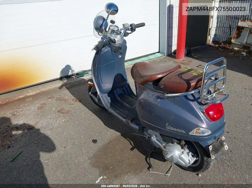 2007 Vespa Lx 150 VIN: ZAPM448FX75500023 Lot: 44968367