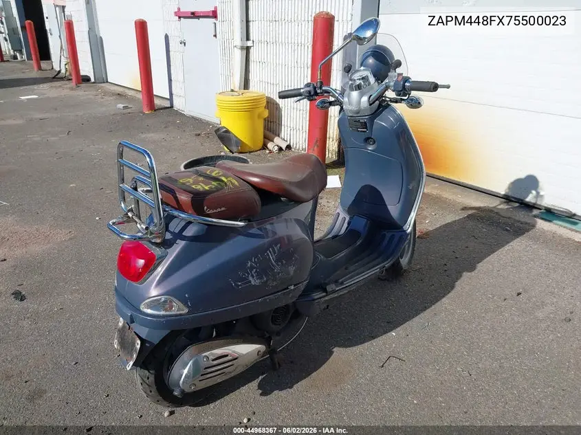 2007 Vespa Lx 150 VIN: ZAPM448FX75500023 Lot: 44968367
