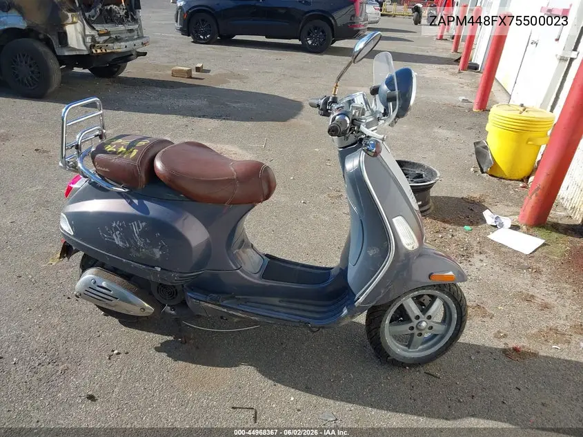 2007 Vespa Lx 150 VIN: ZAPM448FX75500023 Lot: 44968367