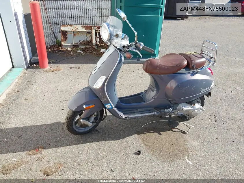 2007 Vespa Lx 150 VIN: ZAPM448FX75500023 Lot: 44968367