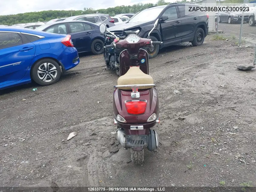 2012 Vespa Lx 50 VIN: ZAPC386BXC5300923 Lot: 12633775