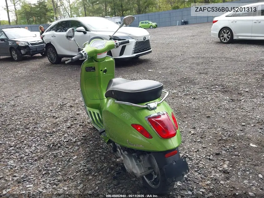 2018 Vespa Primavera 50 4V Ie VIN: ZAPC536B0J5201313 Lot: 45082940