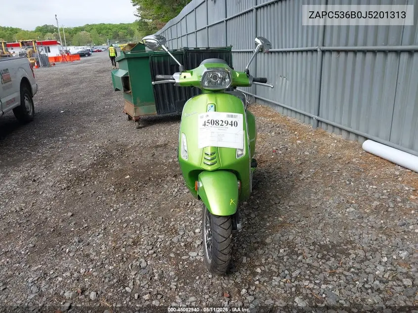2018 Vespa Primavera 50 4V Ie VIN: ZAPC536B0J5201313 Lot: 45082940
