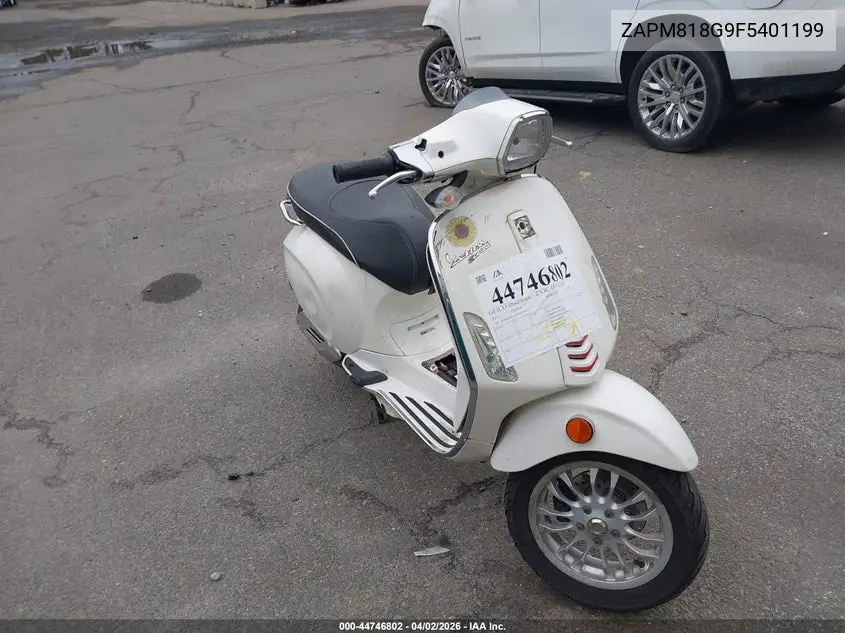 2015 Vespa Sprint 150 3V VIN: ZAPM818G9F5401199 Lot: 44746802
