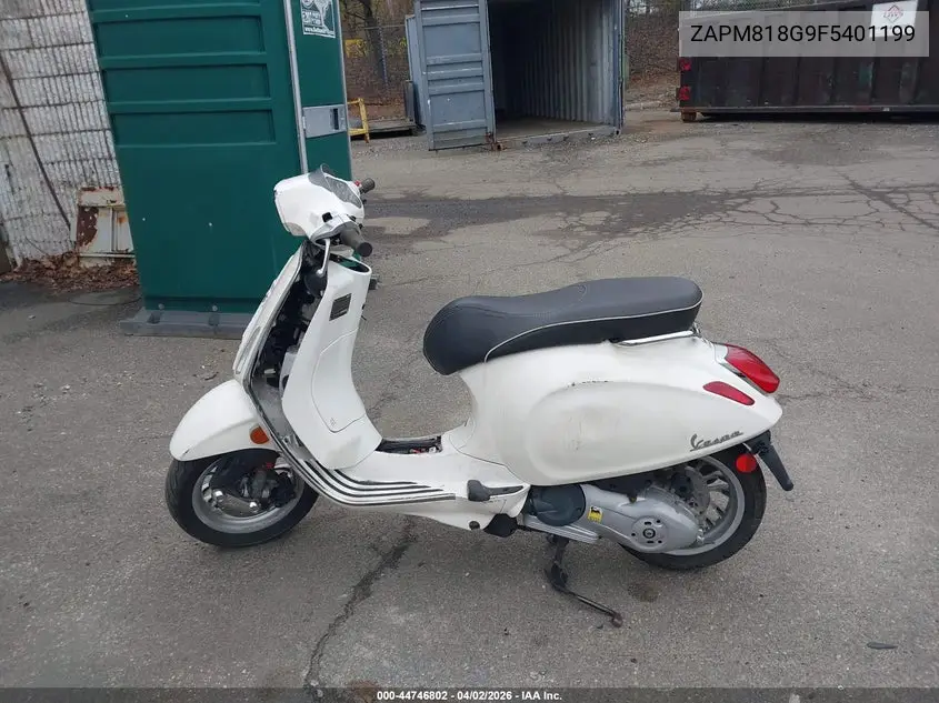 2015 Vespa Sprint 150 3V VIN: ZAPM818G9F5401199 Lot: 44746802