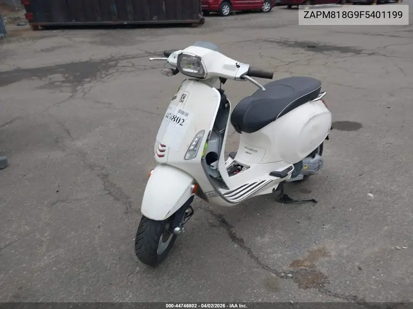 2015 Vespa Sprint 150 3V VIN: ZAPM818G9F5401199 Lot: 44746802