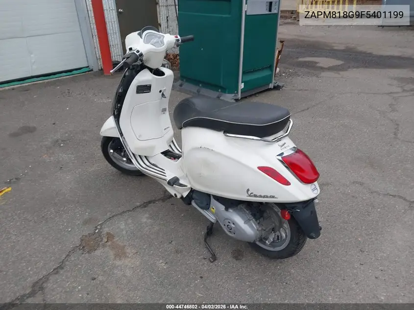 2015 Vespa Sprint 150 3V VIN: ZAPM818G9F5401199 Lot: 44746802