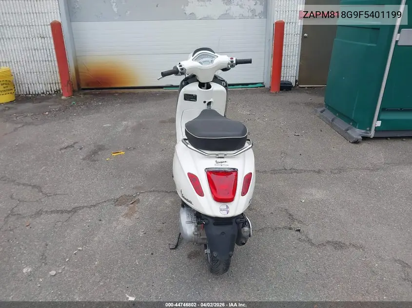 2015 Vespa Sprint 150 3V VIN: ZAPM818G9F5401199 Lot: 44746802