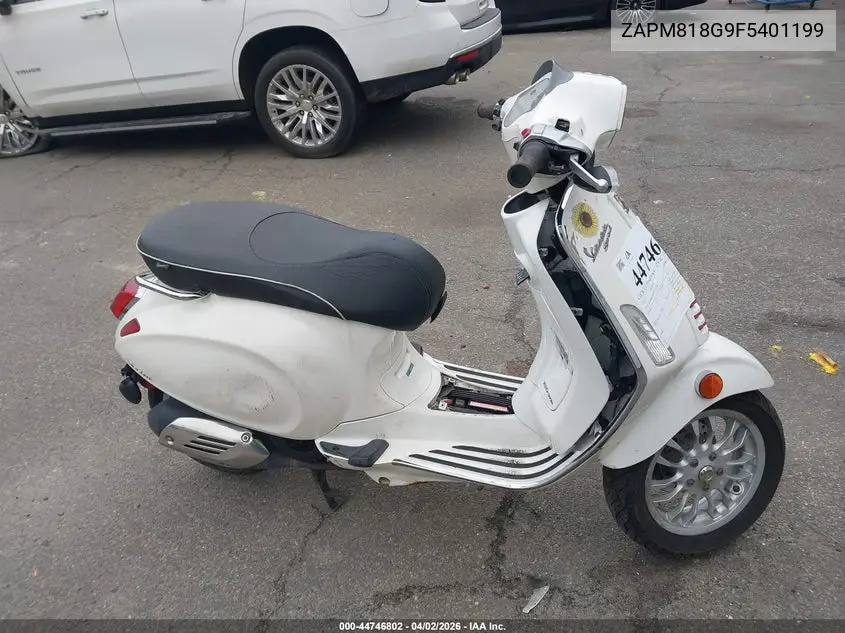 2015 Vespa Sprint 150 3V VIN: ZAPM818G9F5401199 Lot: 44746802