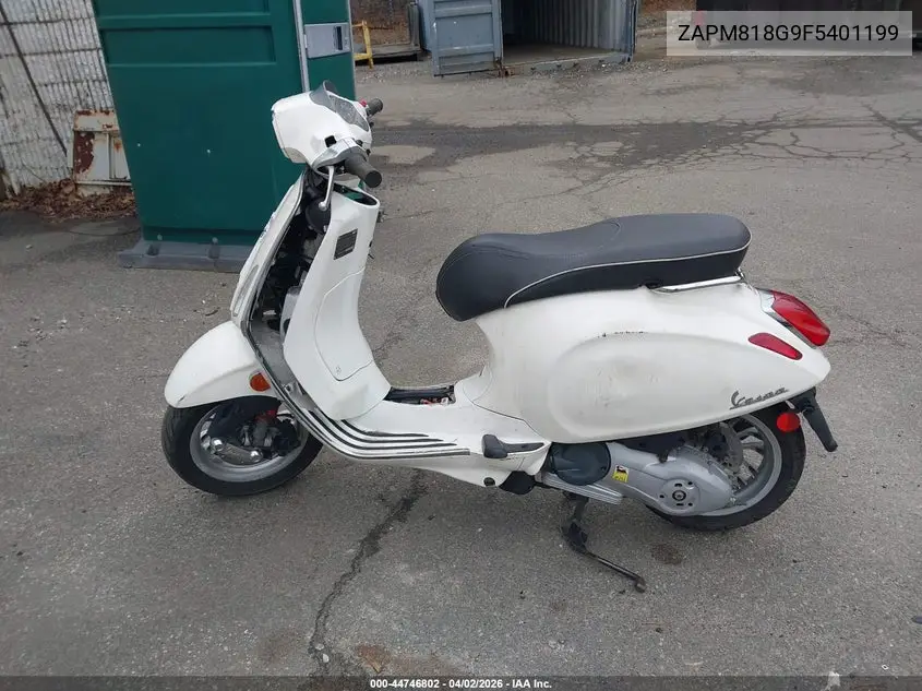 2015 Vespa Sprint 150 3V VIN: ZAPM818G9F5401199 Lot: 44746802