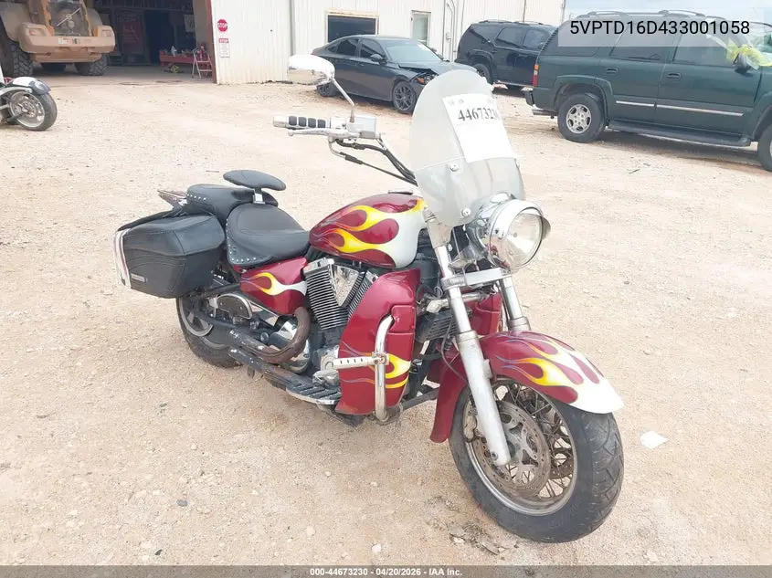 2003 Victory Motorcycles Deluxe Touring VIN: 5VPTD16D433001058 Lot: 44673230