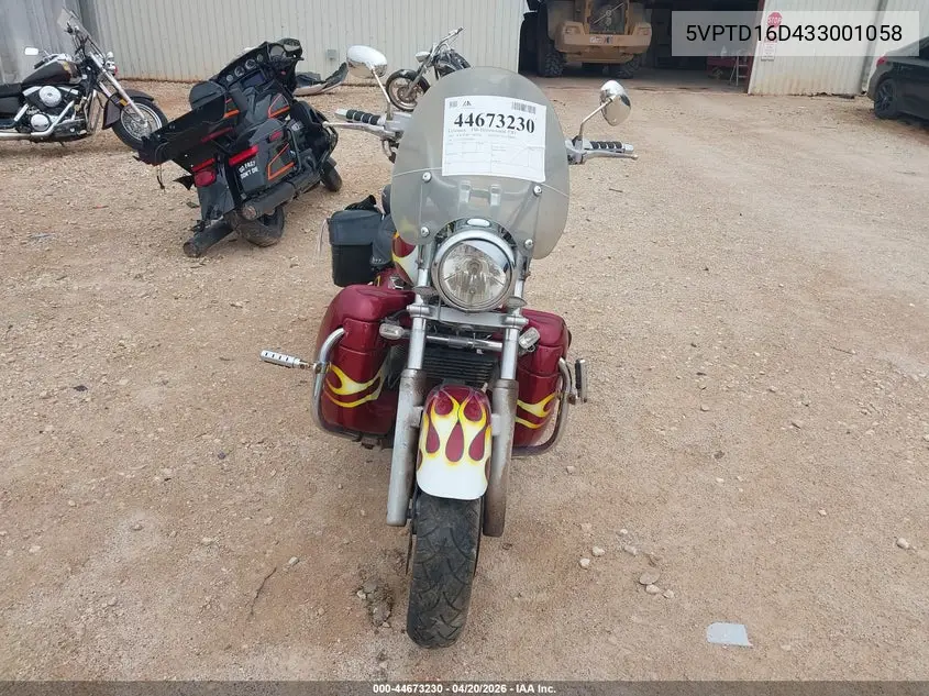 2003 Victory Motorcycles Deluxe Touring VIN: 5VPTD16D433001058 Lot: 44673230