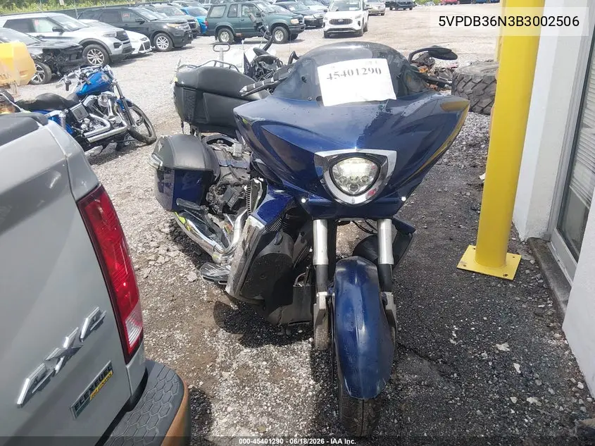 2011 Victory Motorcycles Cross Country Standard VIN: 5VPDB36N3B3002506 Lot: 45401290