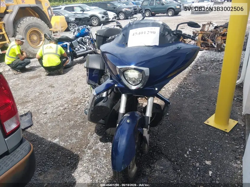 2011 Victory Motorcycles Cross Country Standard VIN: 5VPDB36N3B3002506 Lot: 45401290