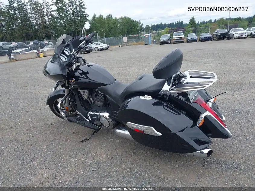 2011 Victory Motorcycles Cross Country Standard VIN: 5VPDB36N0B3006237 Lot: 45654826