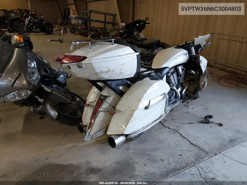 2012 Victory Motorcycles Cross Country Tour VIN: 5VPTW36N6C3004803 Lot: 45288736