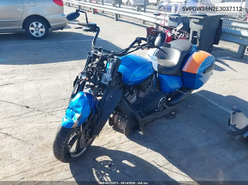 2014 Victory Motorcycles Cross Country VIN: 5VPDW36N2E3037112 Lot: 45122573