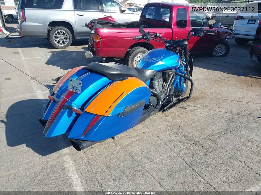 2014 Victory Motorcycles Cross Country VIN: 5VPDW36N2E3037112 Lot: 45122573
