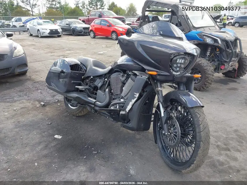 2016 Victory Motorcycles Cross Country VIN: 5VPDB36N1G3049377 Lot: 44786750