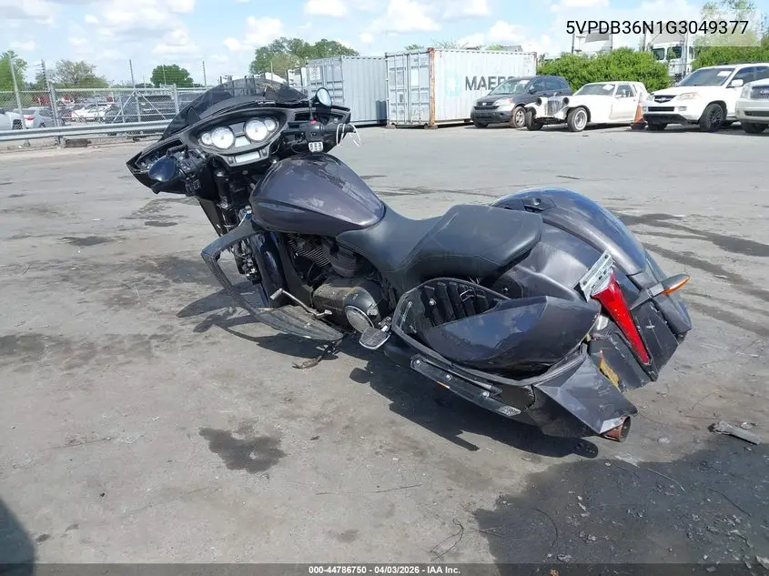 2016 Victory Motorcycles Cross Country VIN: 5VPDB36N1G3049377 Lot: 44786750