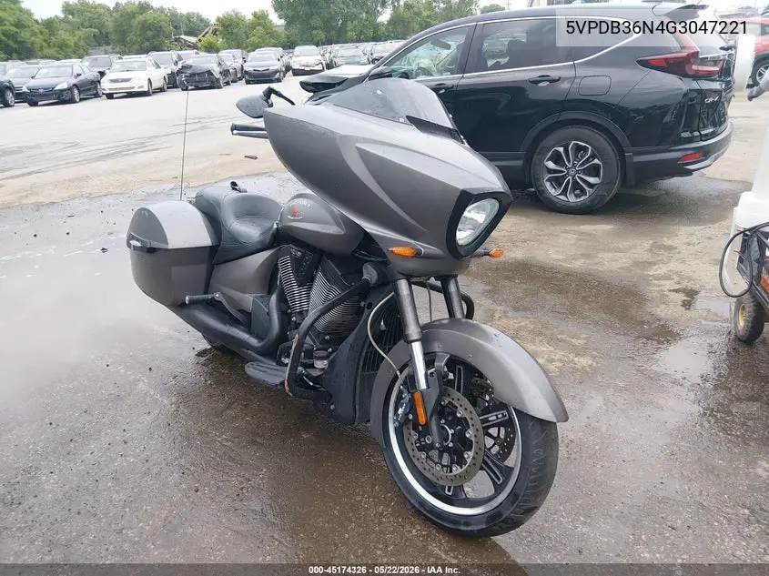 2016 Victory Motorcycles Cross Country VIN: 5VPDB36N4G3047221 Lot: 45174326