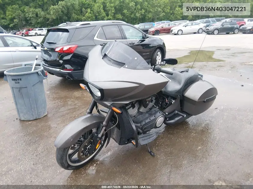 2016 Victory Motorcycles Cross Country VIN: 5VPDB36N4G3047221 Lot: 45174326