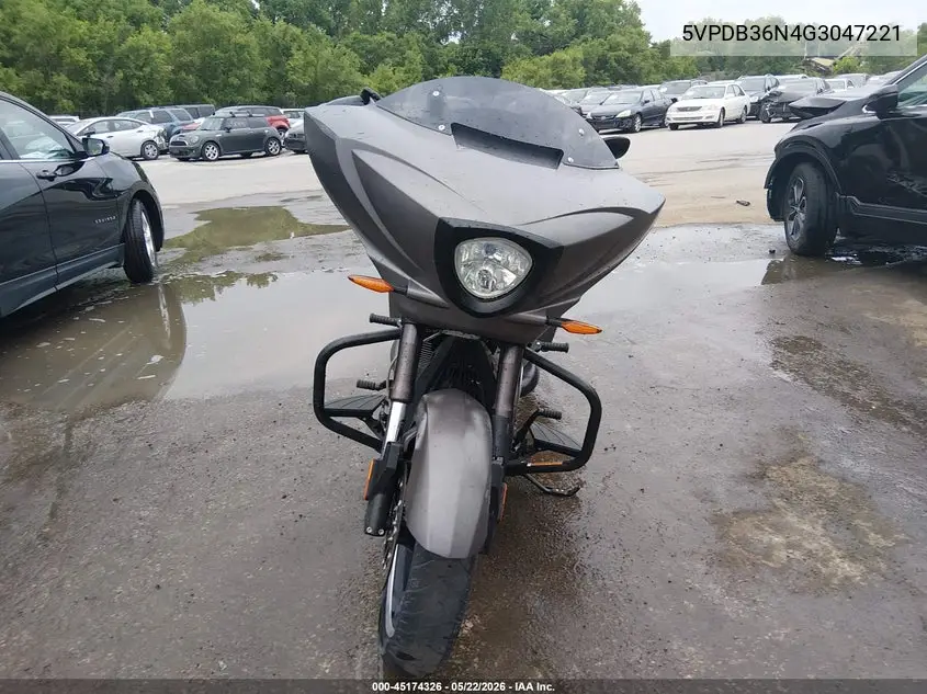 2016 Victory Motorcycles Cross Country VIN: 5VPDB36N4G3047221 Lot: 45174326