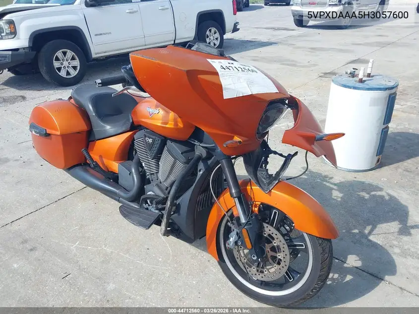 2017 Victory Motorcycles Cross Country VIN: 5VPXDAAA5H3057600 Lot: 44712560