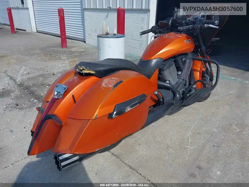 2017 Victory Motorcycles Cross Country VIN: 5VPXDAAA5H3057600 Lot: 44712560
