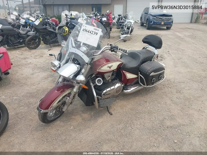 2013 Victory Motorcycles Cross Roads Classic VIN: 5VPBW36N3D3015884 Lot: 45644239